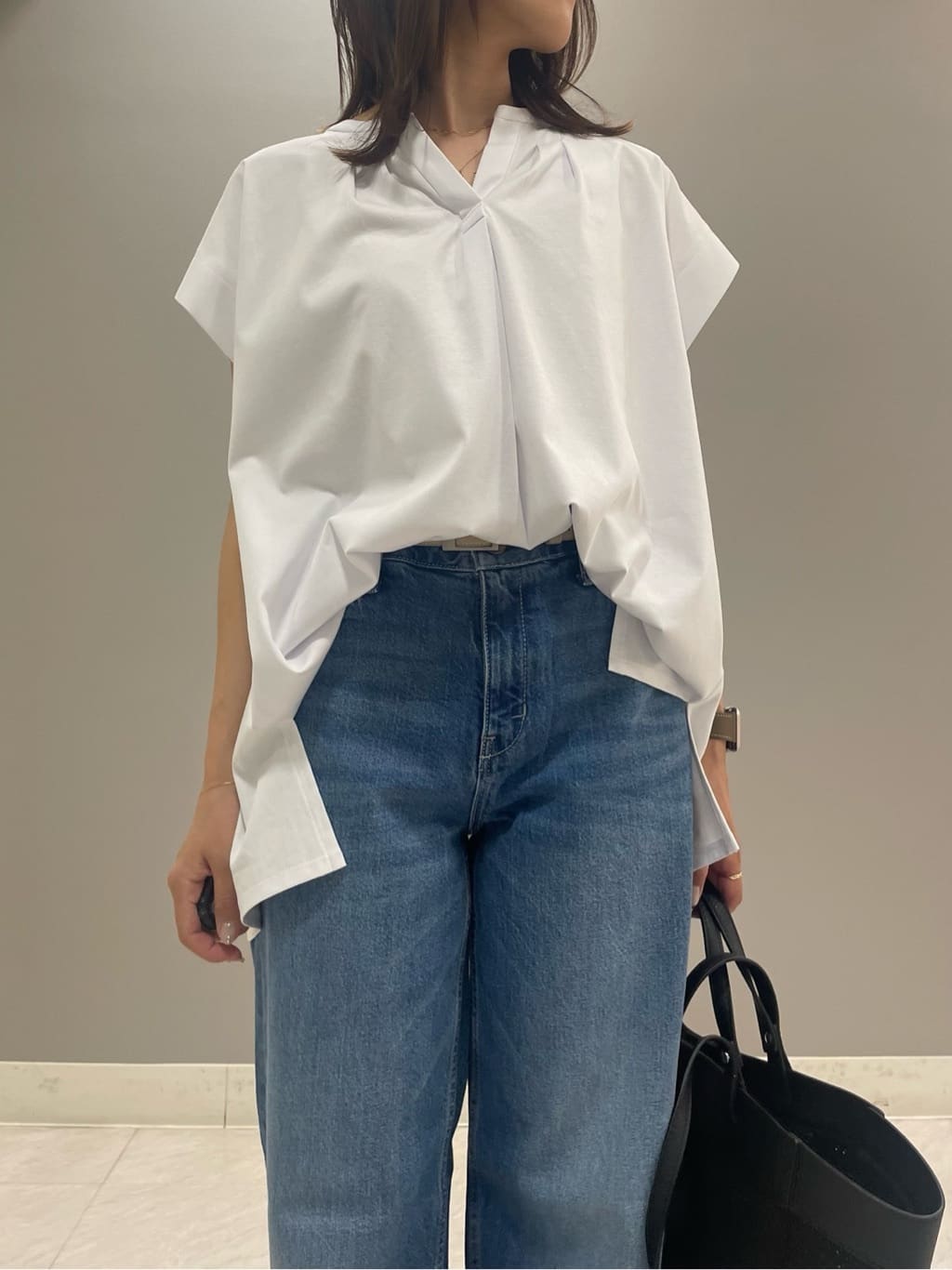 riiさんの「INDIVI｜◆【日本製/通勤】ベーシックマニッシュスーツベルト」を使ったコーディネート
