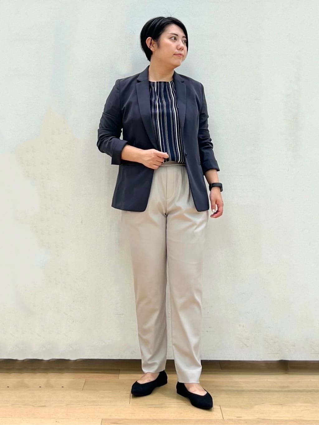 shimaさんの「INDIVI｜【洗える/通勤/UVケア/日本製】ストレッチテーラードジャケット」を使ったコーディネート