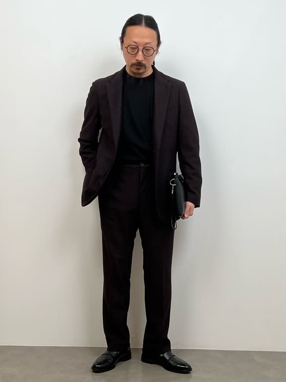 川口(髭長髪)さんの「TAKEO KIKUCHI｜コインローファー」を使ったコーディネート