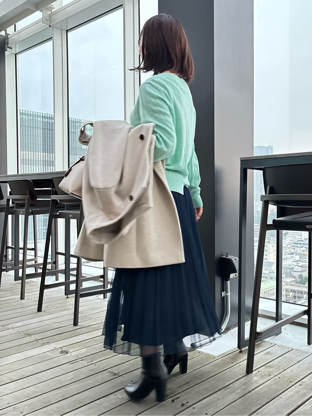いくみさんの「UNTITLED｜【日本製／2WAY衿】スタンドカラー ロングコート」を使ったコーディネート