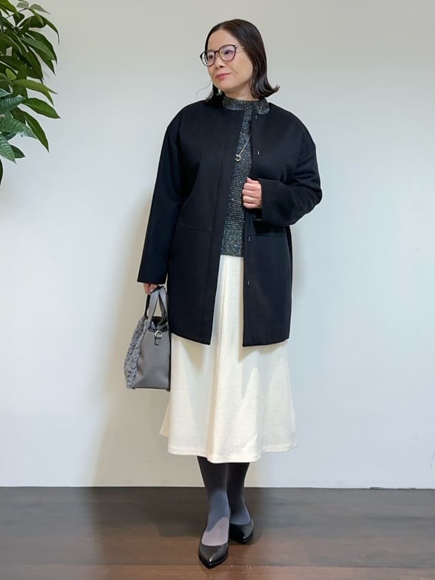 Asamiさんの「UNTITLED｜【日本製／2WAY衿】スタンドカラー ロングコート」を使ったコーディネート
