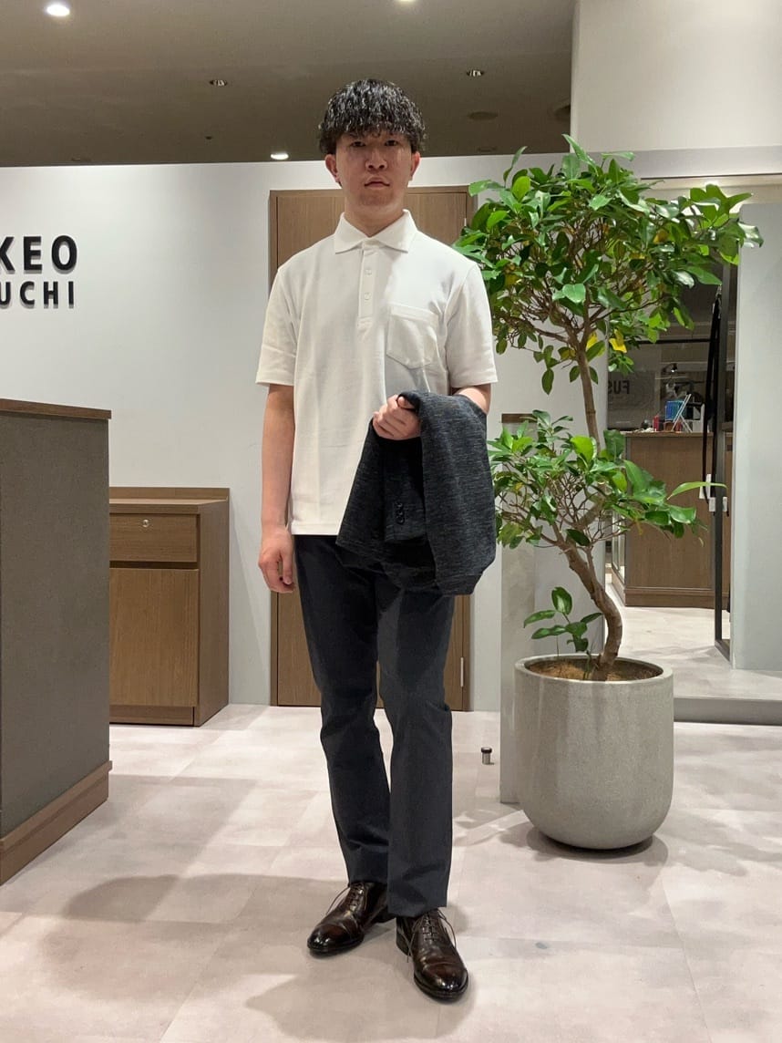 コウノ モトヤさんの「TAKEO KIKUCHI｜【尾州織】リネンブレンド メッシュ ジャケット」を使ったコーディネート