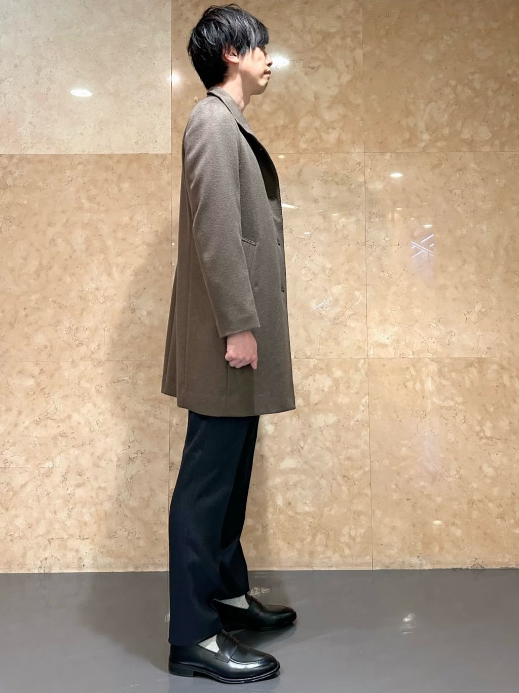 DDDさんの「TAKEO KIKUCHI｜【ウールカシミヤブレンド】ビーバー調 スタンドカラー コート」を使ったコーディネート