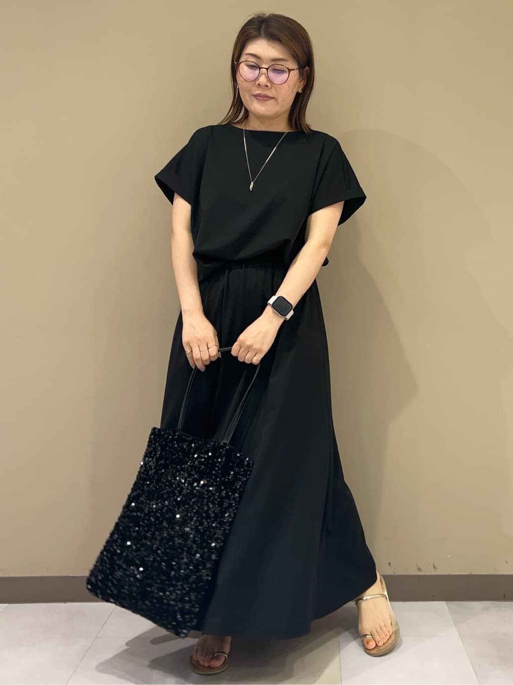 fukuさんの「UNTITLED｜【柔らか／A4サイズ対応】スパンコールトート」を使ったコーディネート