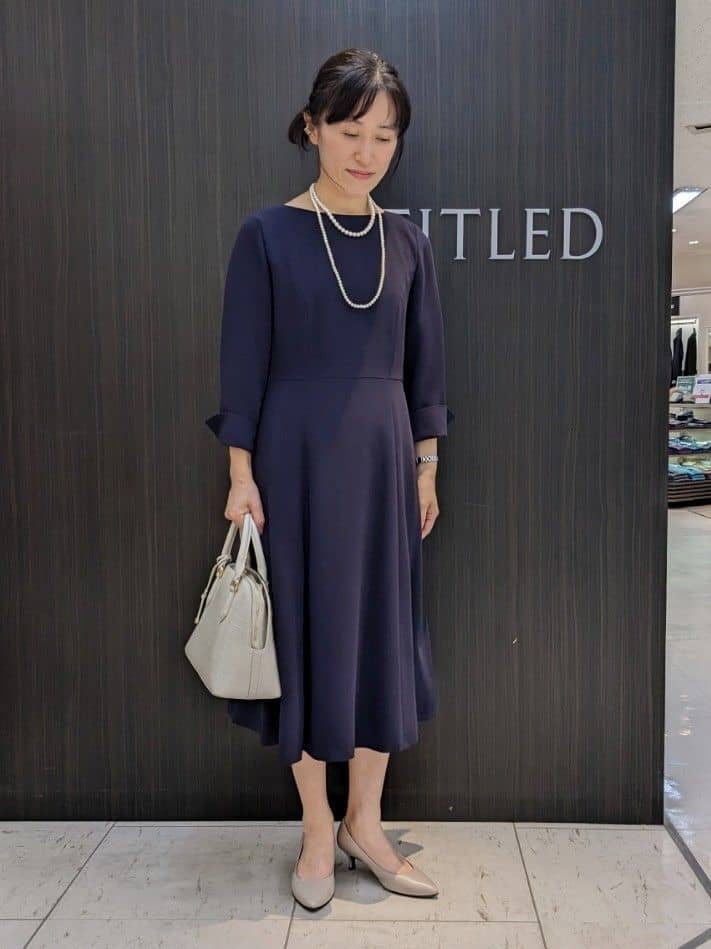 Rieさんの「UNTITLED｜【追加6/日本製】2連フェイクパールネックレス」を使ったコーディネート