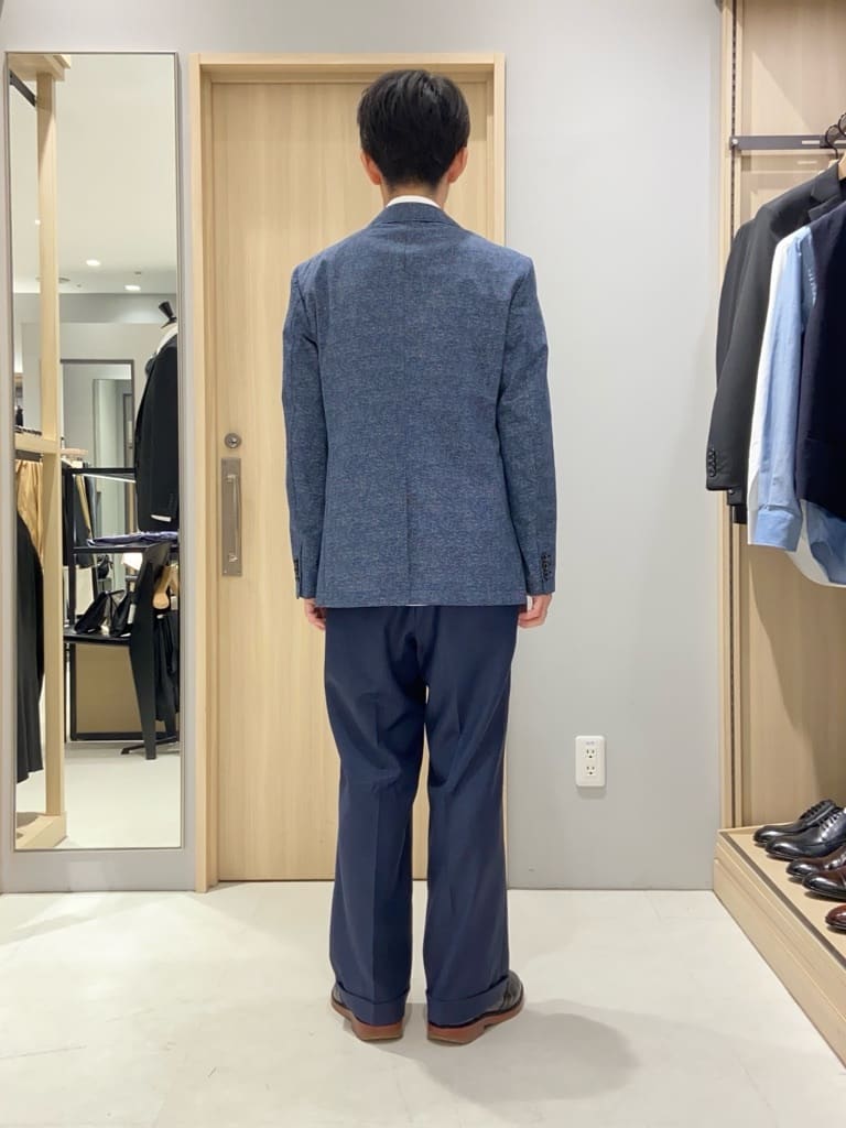 わいずみさんの「TAKEO KIKUCHI｜【抗菌防臭】COOL DOTS（R）ドビープリント ジャケット」を使ったコーディネート
