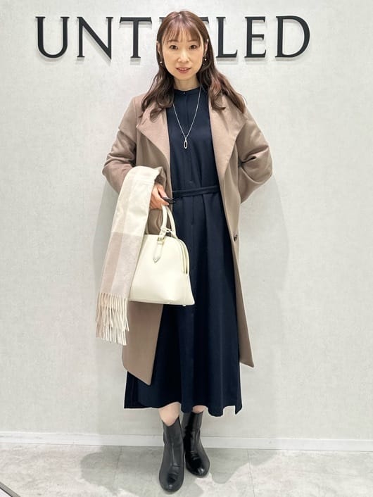 Miwaさんの「UNTITLED｜【日本製／2WAY衿】スタンドカラー ロングコート」を使ったコーディネート