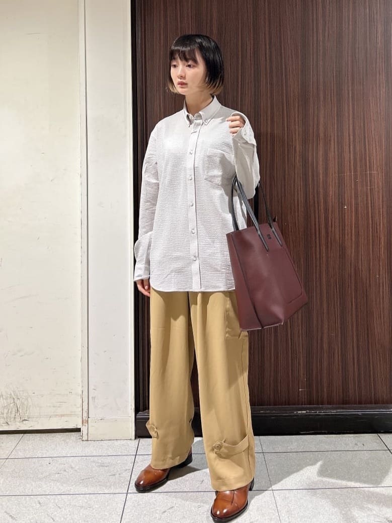 さやさんの「TAKEO KIKUCHI｜【抗菌防臭/シーズンレス】シアサッカー ジャージシャツ」を使ったコーディネート