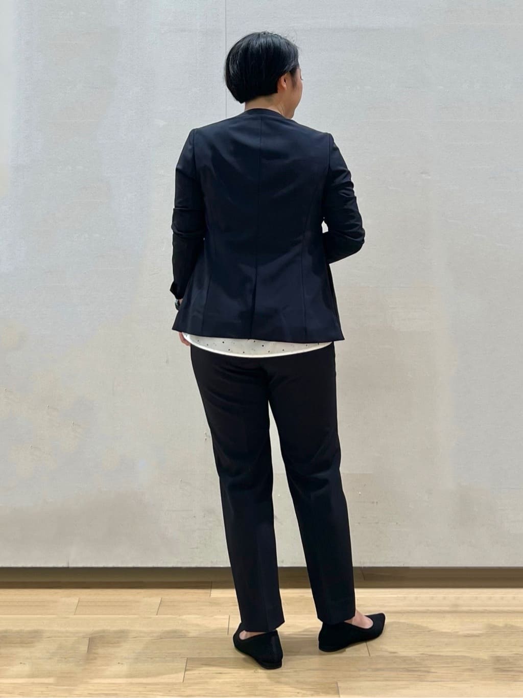 shimaさんの「INDIVI｜【洗える/通勤/UVケア/日本製】ストレッチテーラードジャケット」を使ったコーディネート