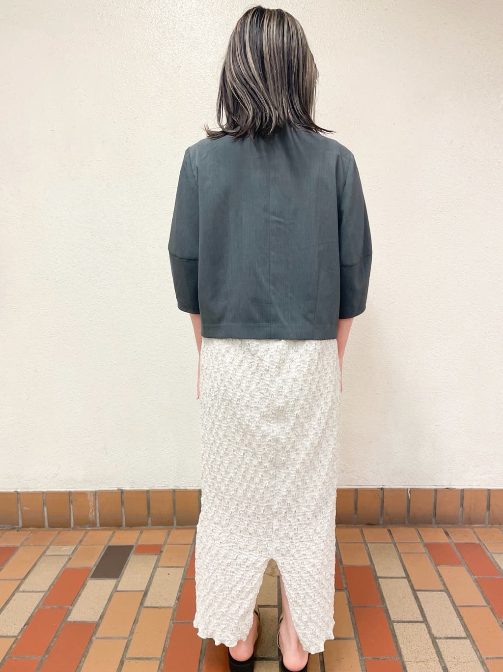 ayさんの「OPAQUE.CLIP｜ワイドストラップリブキャミソール【ストレッチ／洗濯機洗い可】」を使ったコーディネート