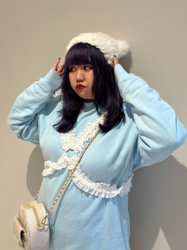 sayakaさんの「ESPERANZA｜ロングファーくまみみニット帽」を使ったコーディネート