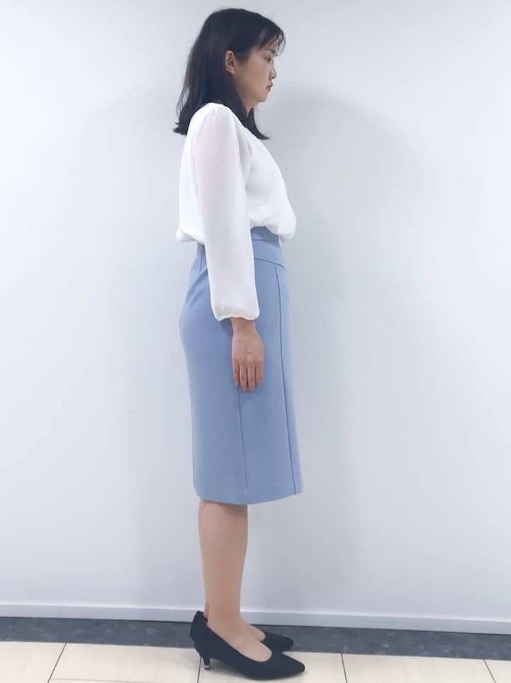 yukinaさんの「COUP DE CHANCE｜【洗える／日本製／通勤】タックブラウス」を使ったコーディネート