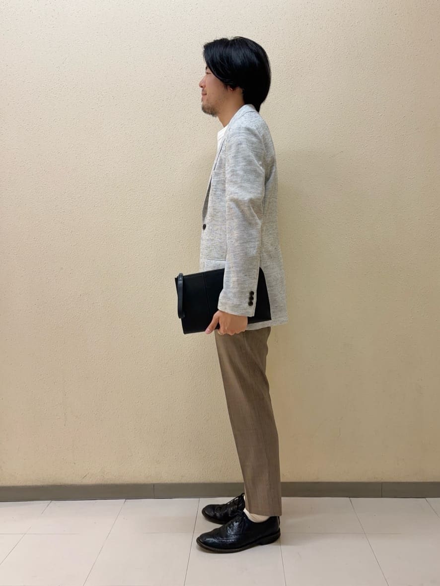 及川さんの「TAKEO KIKUCHI｜【尾州織】リネンブレンド メッシュ ジャケット」を使ったコーディネート