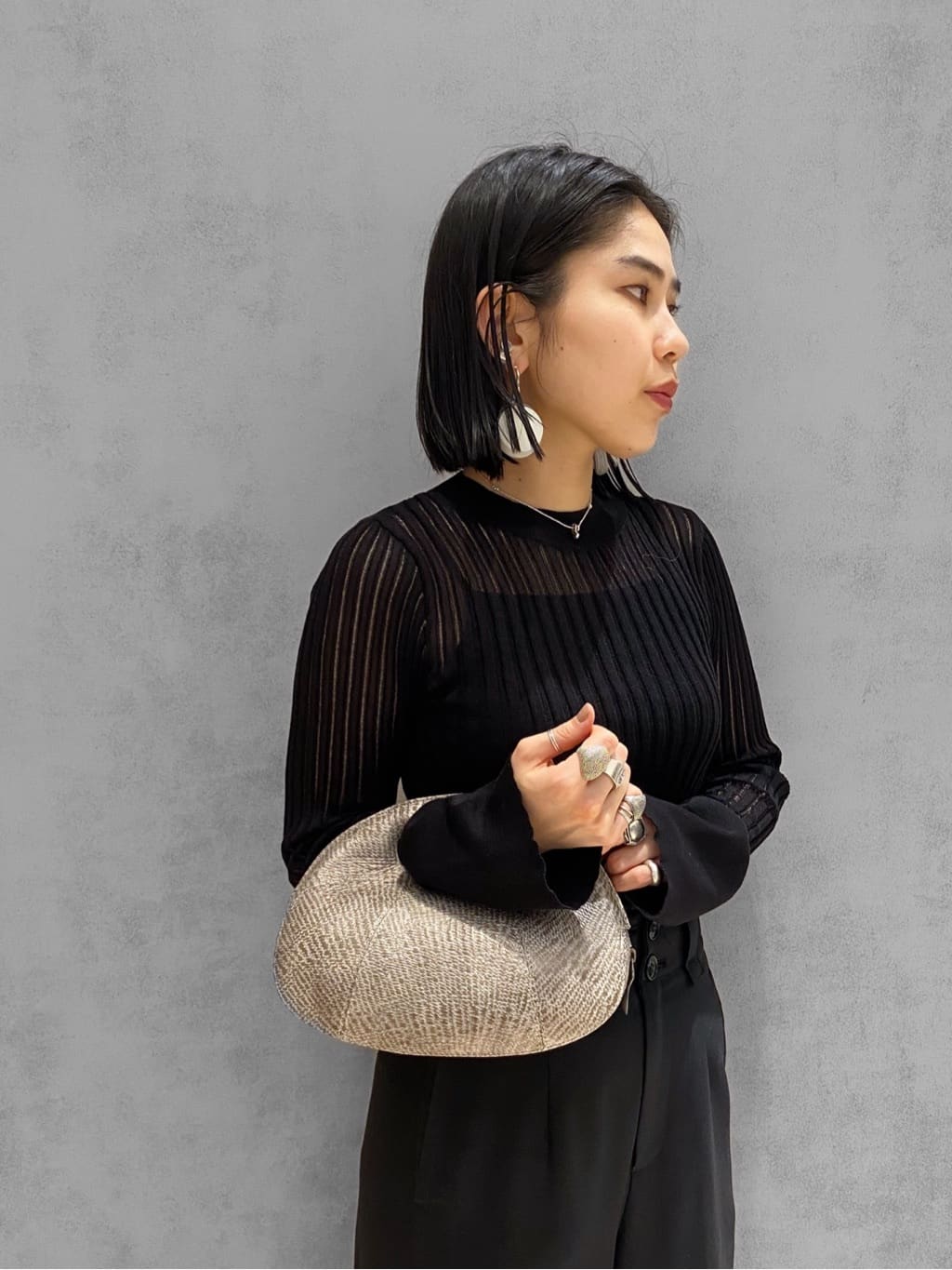 Uさんの「HIROKO HAYASHI｜DAMASCO（ダマスコ）クロワッサンバッグM」を使ったコーディネート