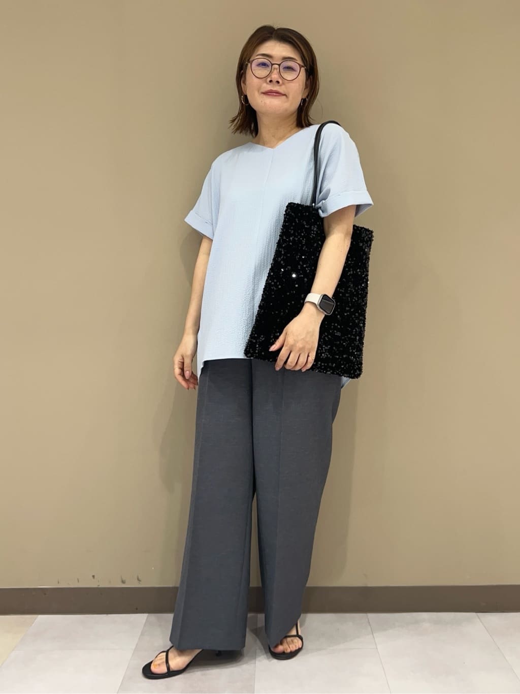 fukuさんの「UNTITLED｜【柔らか／A4サイズ対応】スパンコールトート」を使ったコーディネート