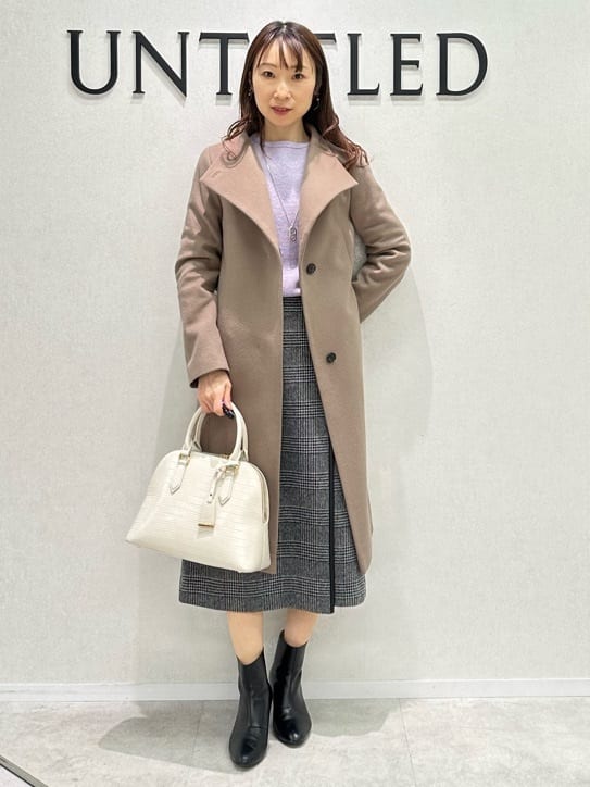 Miwaさんの「UNTITLED｜【日本製／2WAY衿】スタンドカラー ロングコート」を使ったコーディネート