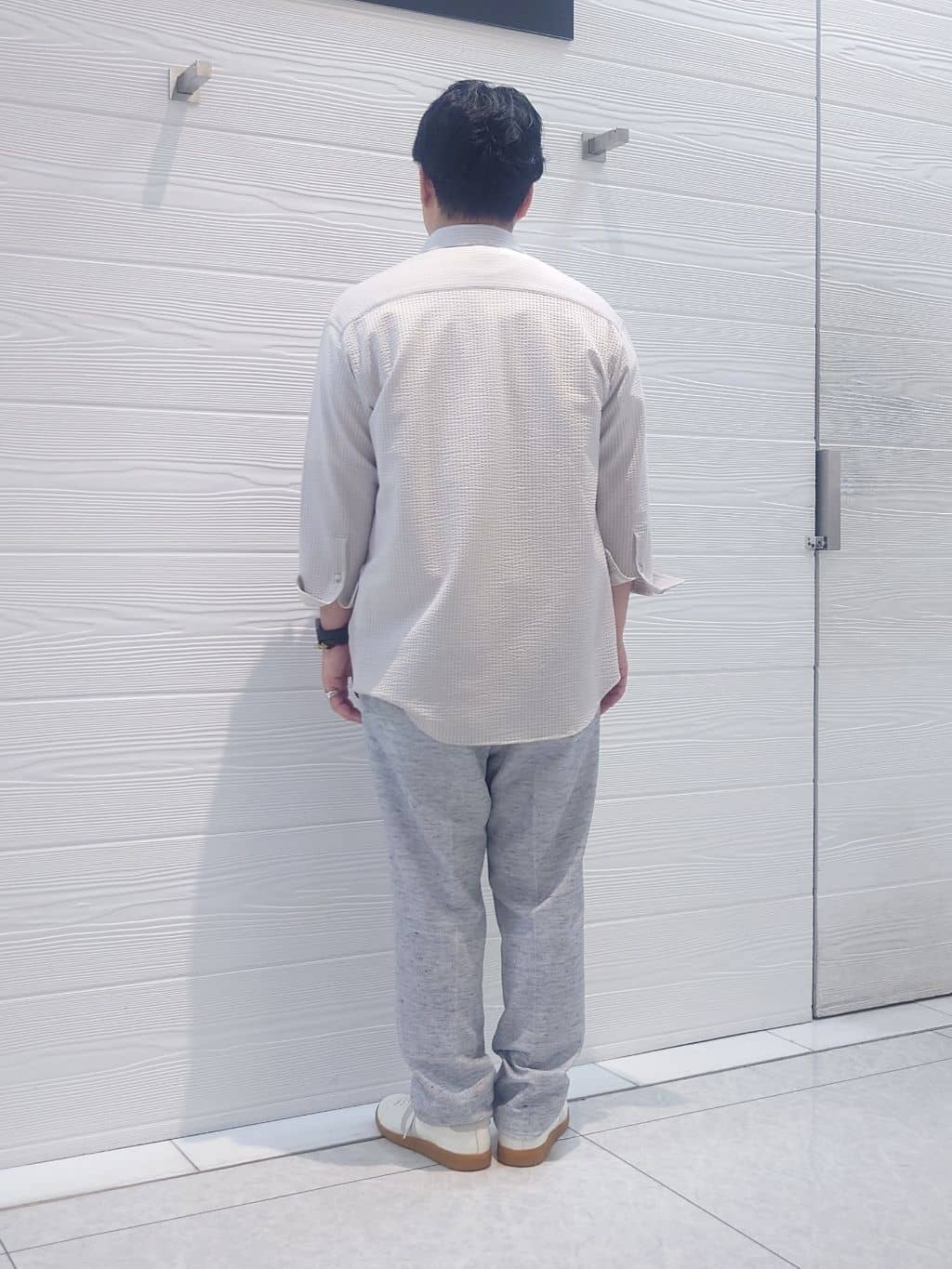 かずさんの「TAKEO KIKUCHI｜【抗菌防臭／5サイズ展開】ハイゲージポンチ Tシャツ」を使ったコーディネート