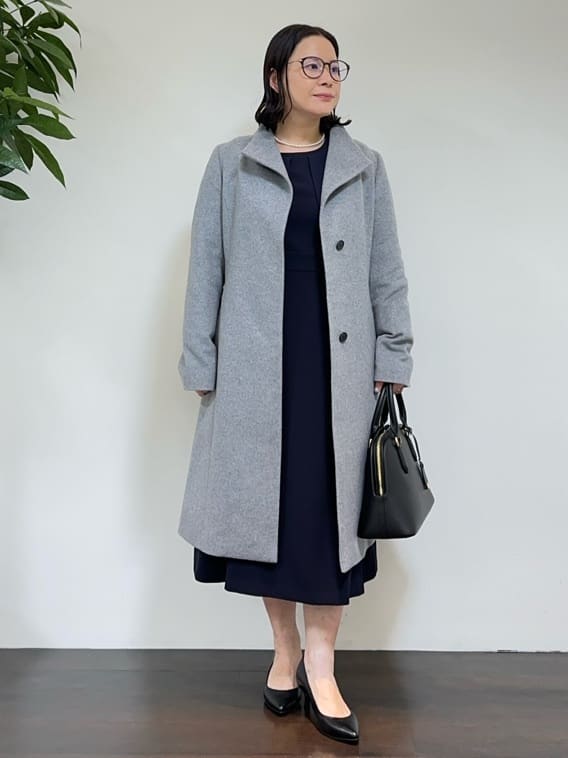 Asamiさんの「UNTITLED｜【日本製／2WAY衿】スタンドカラー ロングコート」を使ったコーディネート