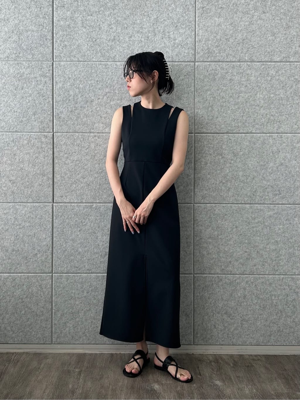 honoka Aさんの「CODE A｜slit jersey dress」を使ったコーディネート