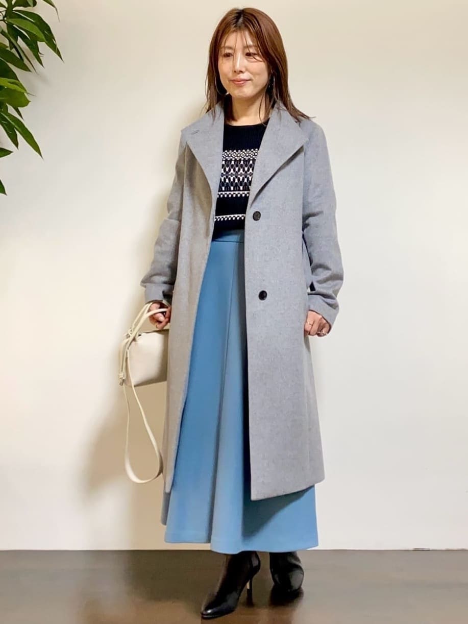 tomoさんの「UNTITLED｜【日本製／2WAY衿】スタンドカラー ロングコート」を使ったコーディネート