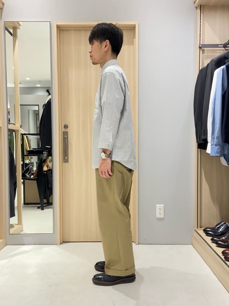 わいずみさんの「TAKEO KIKUCHI｜【尾州織】リネンブレンド メッシュ ジャケット」を使ったコーディネート