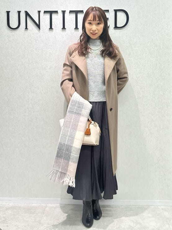 Miwaさんの「UNTITLED｜【日本製／2WAY衿】スタンドカラー ロングコート」を使ったコーディネート
