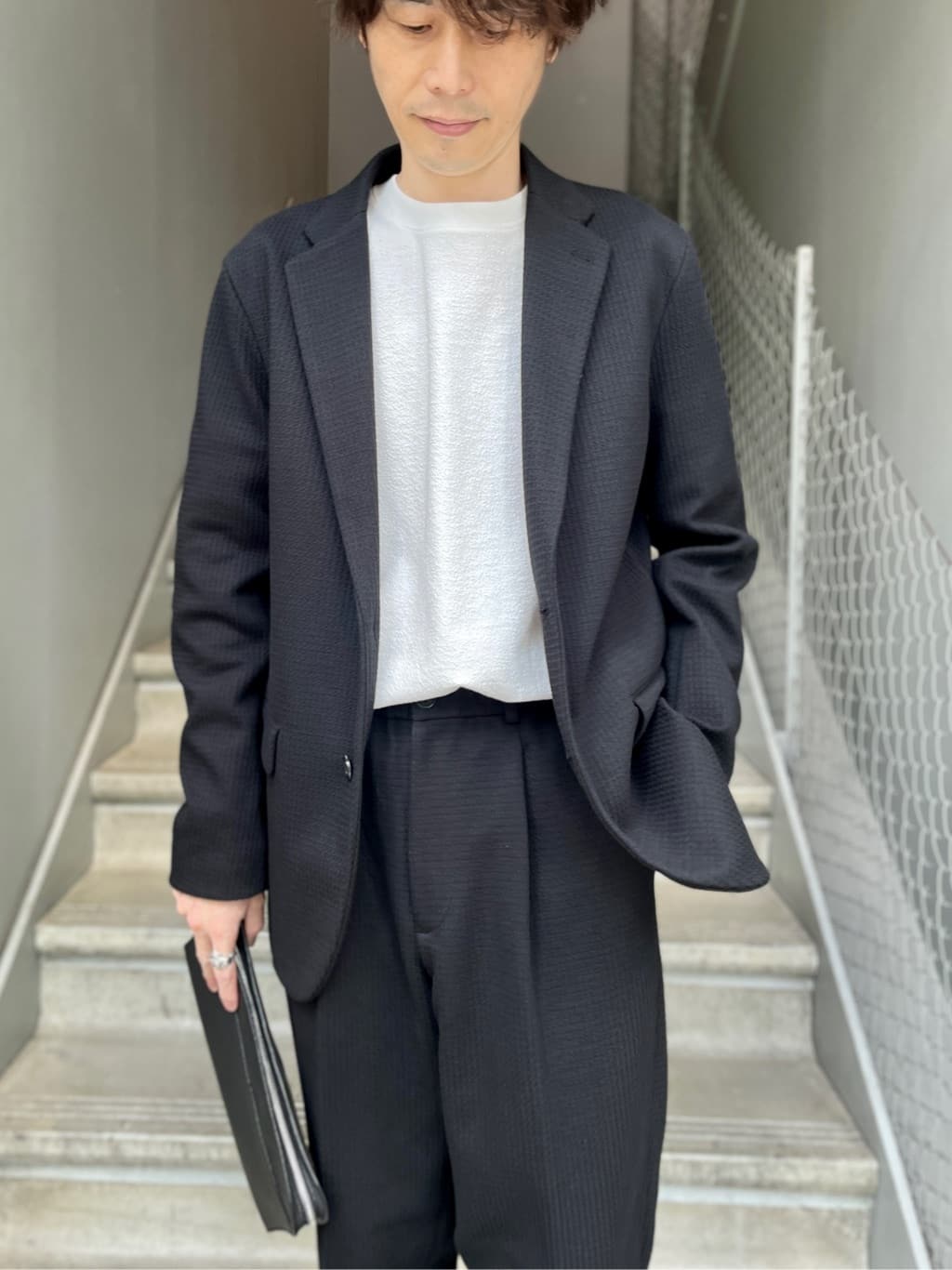 Shintaroさんの「TAKEO KIKUCHI｜【抗菌防臭】クロスウィーブ ジャケット」を使ったコーディネート