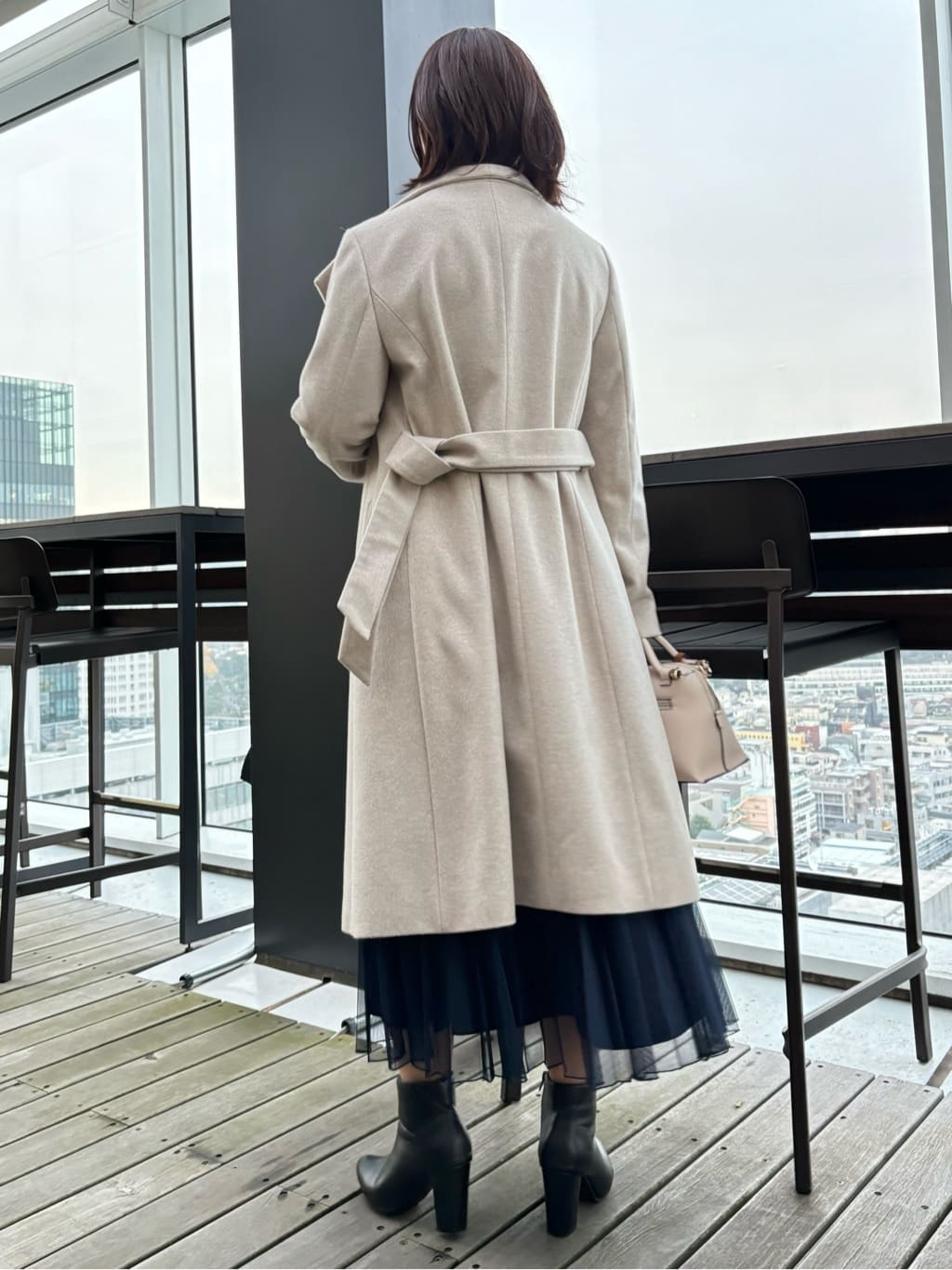 いくみさんの「UNTITLED｜【日本製／2WAY衿】スタンドカラー ロングコート」を使ったコーディネート