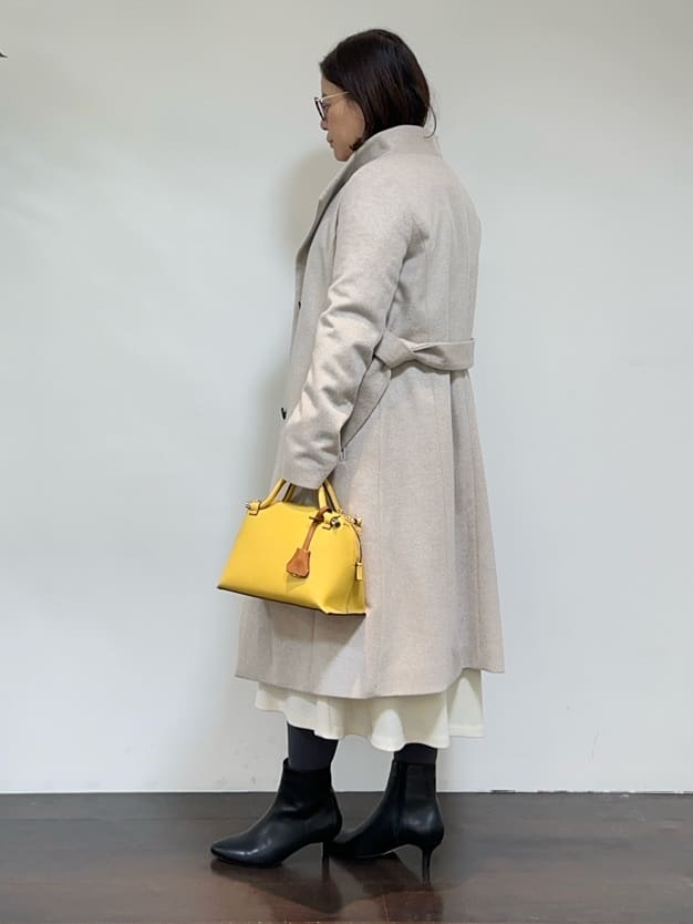 Asamiさんの「UNTITLED｜【日本製／2WAY衿】スタンドカラー ロングコート」を使ったコーディネート