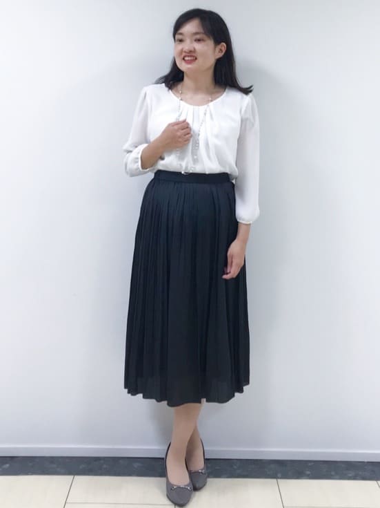 yukinaさんの「COUP DE CHANCE｜◆【日本製】ロングフェイクパールネックレス3」を使ったコーディネート