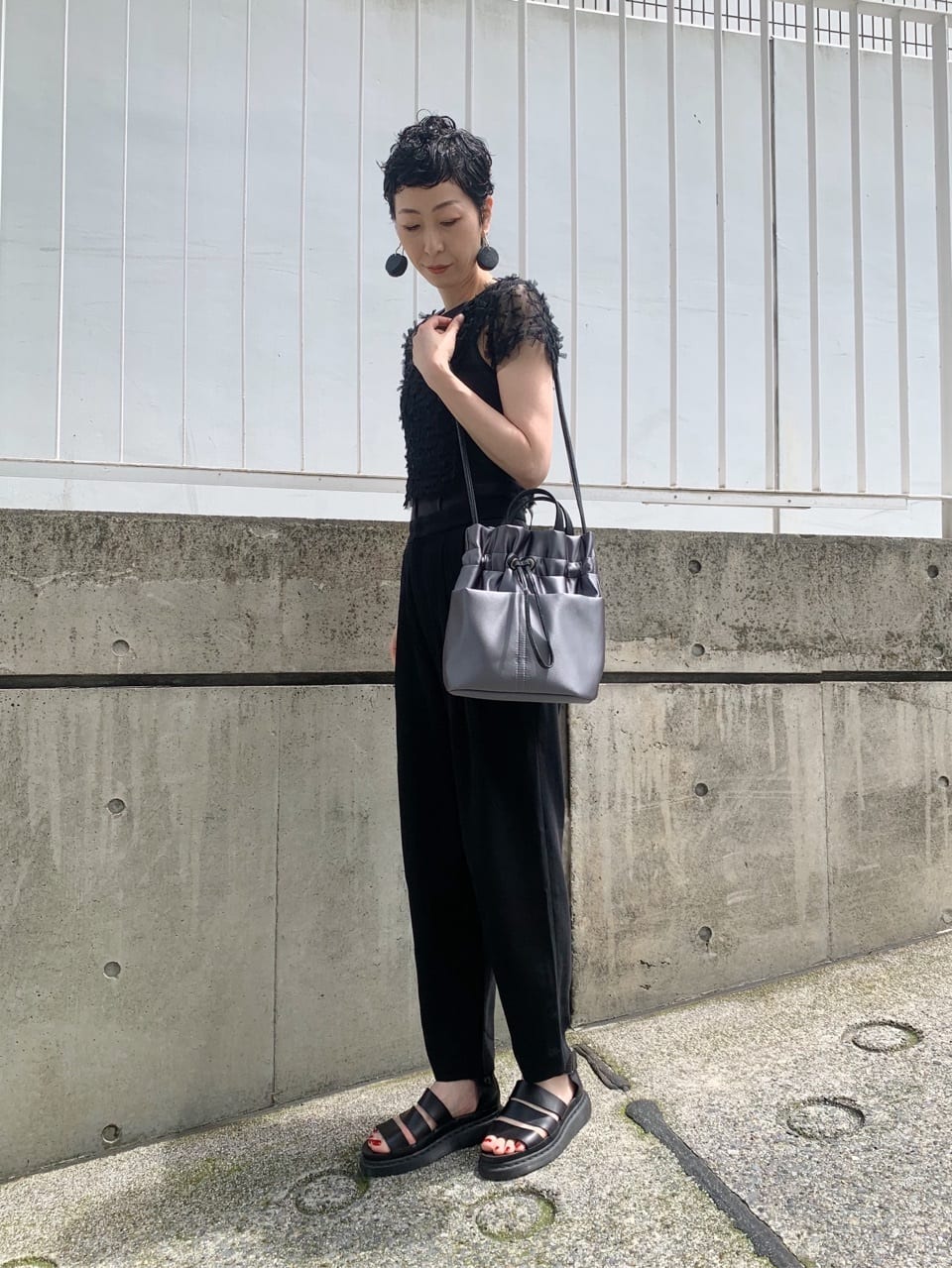 Kさんの「HIROKO HAYASHI｜LUINI SATINE（ルイーニ サティーネ）ショルダーバッグ」を使ったコーディネート