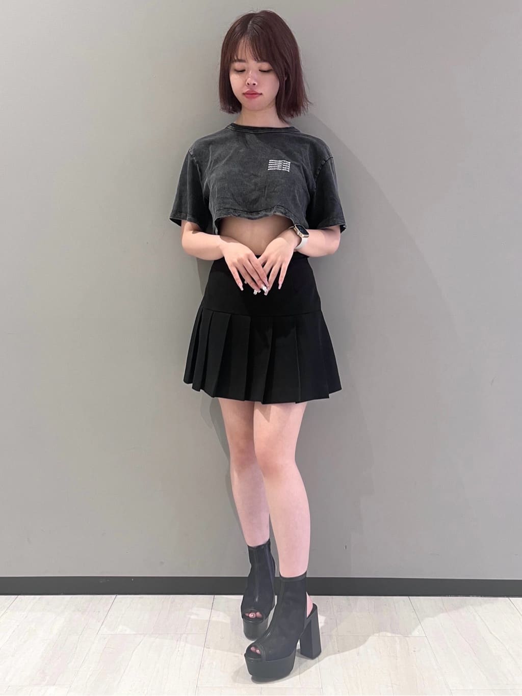 RISAさんの「ESPERANZA｜厚底ラク盛りブーツヒールサンダル」を使ったコーディネート