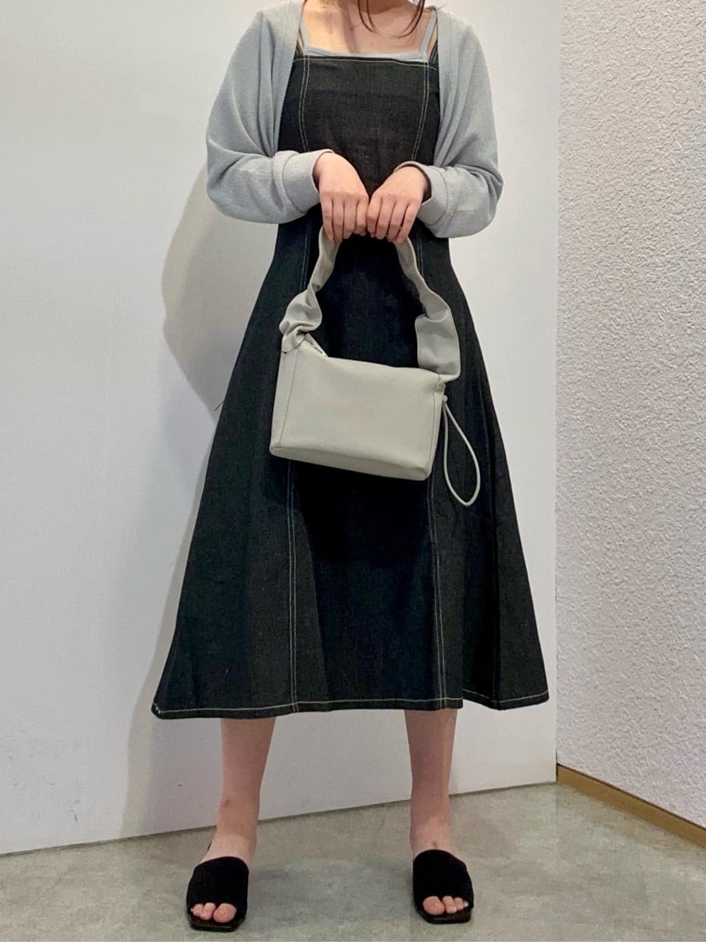 ちゃきさんの「ESPERANZA｜ニットアッパーミュールサンダル 24SS」を使ったコーディネート