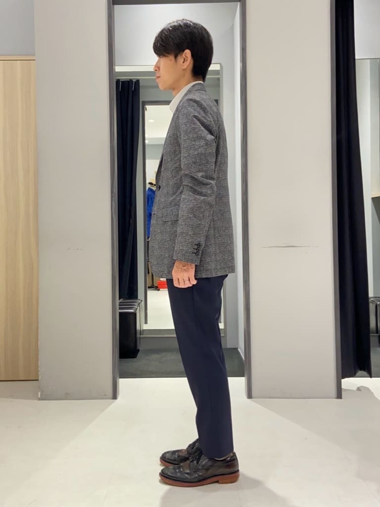 わいずみさんの「TAKEO KIKUCHI｜【抗菌防臭】COOL DOTS（R）ドビープリント ジャケット」を使ったコーディネート
