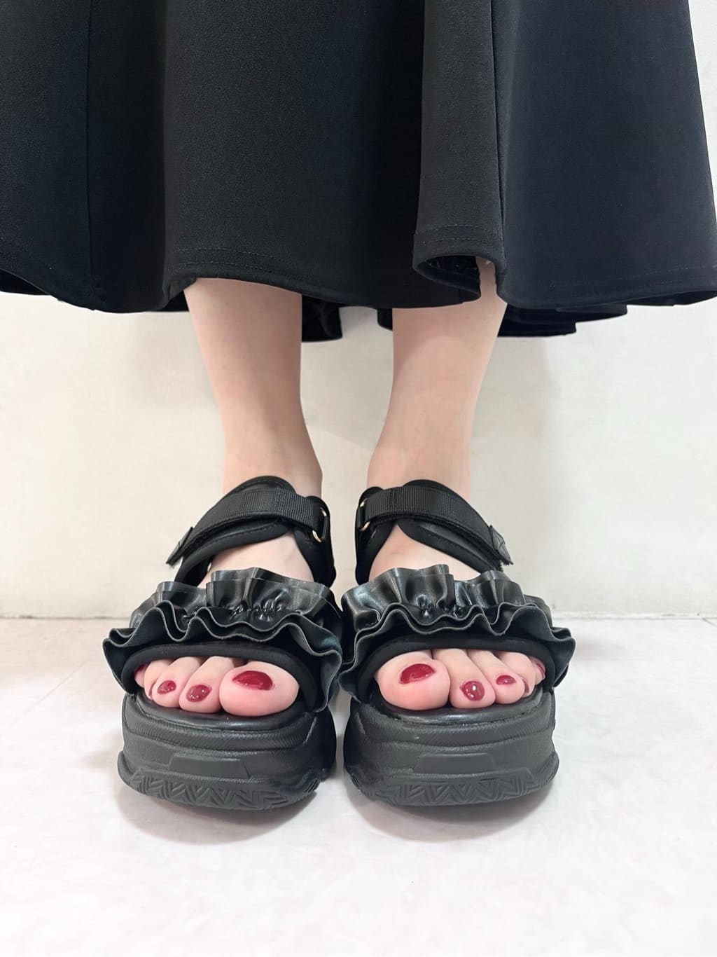 myさんの「ESPERANZA｜厚底フリルスポサン」を使ったコーディネート
