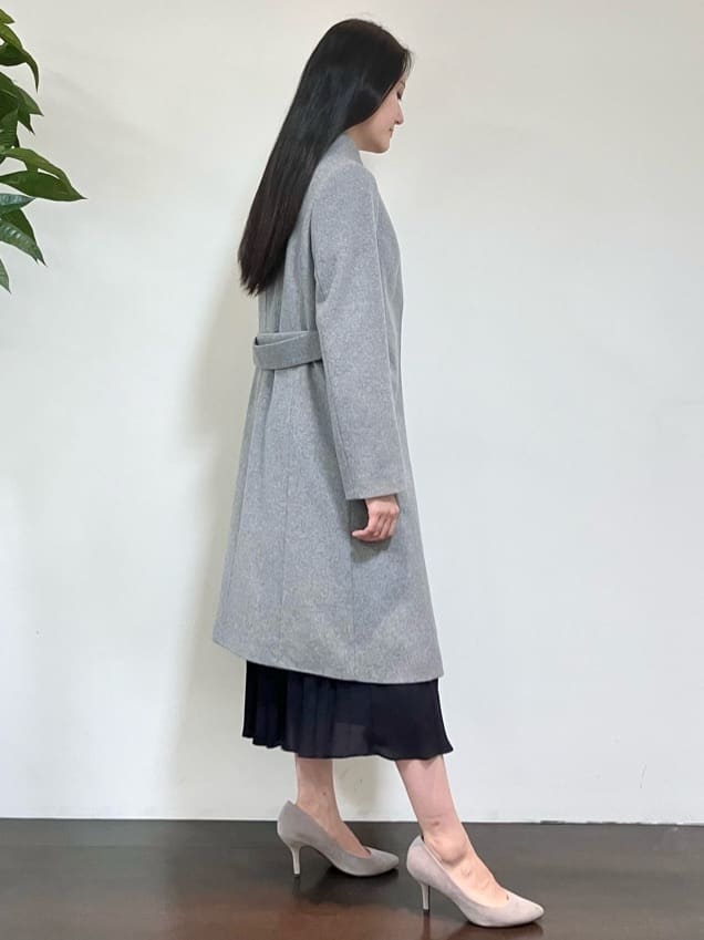 カレンさんの「UNTITLED｜【日本製／2WAY衿】スタンドカラー ロングコート」を使ったコーディネート