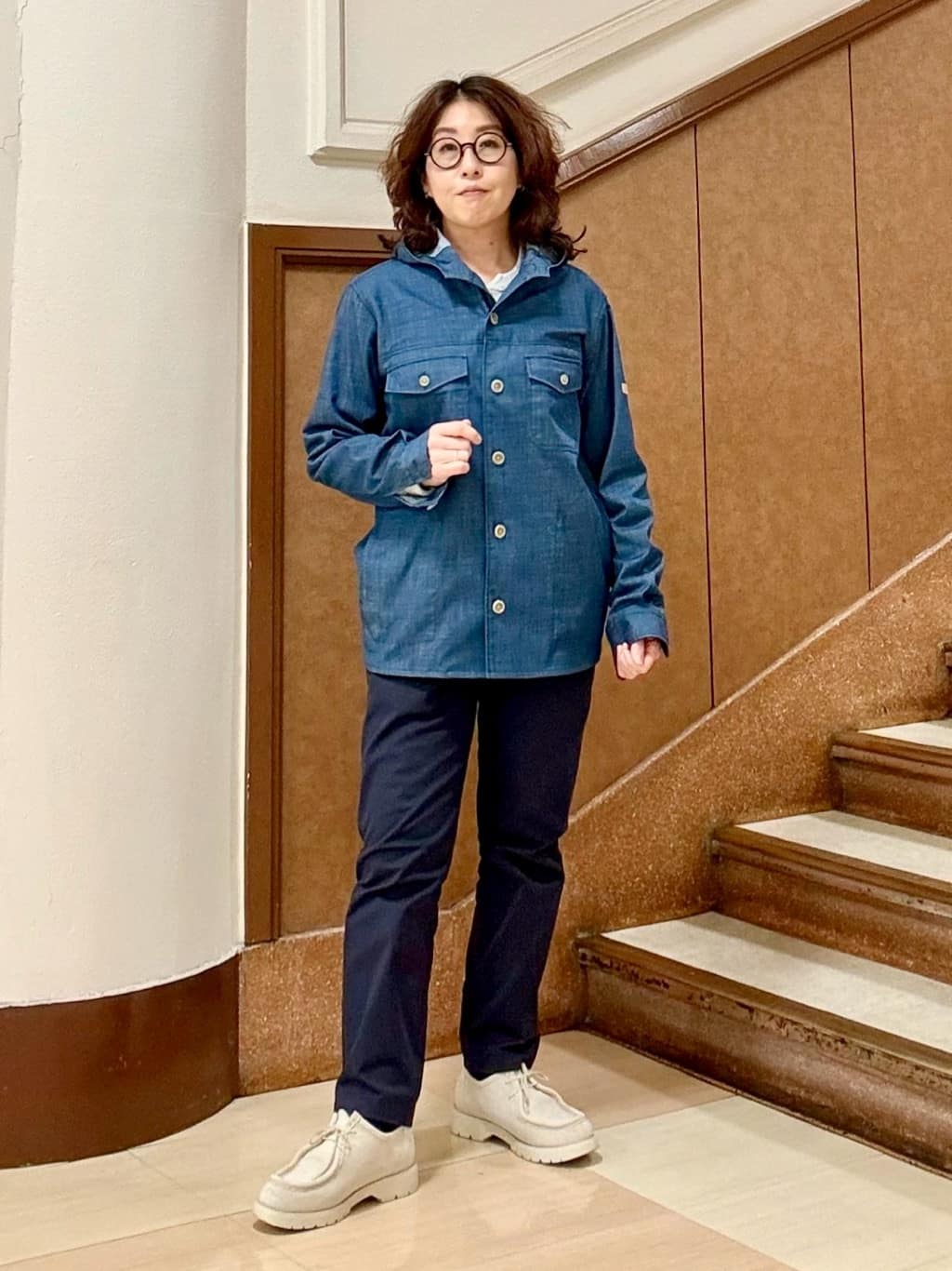 のぐみさんの「TAKEO KIKUCHI｜【全7サイズ&times;8色展開！】トップマルチヘリンボン パンツ」を使ったコーディネート