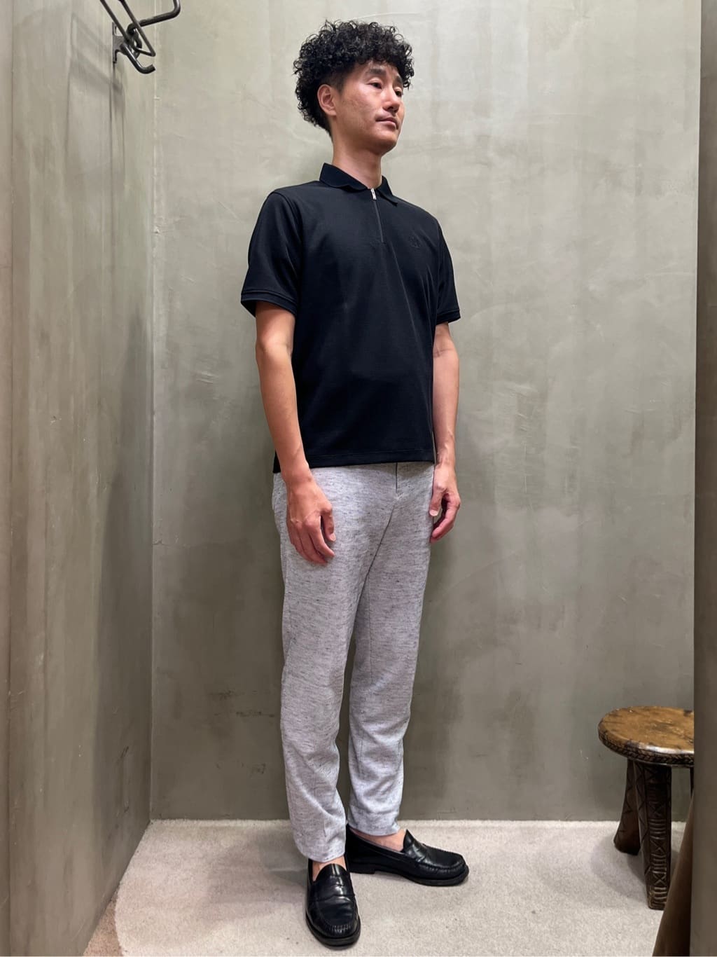 mutoさんの「TAKEO KIKUCHI｜【尾州織】リネンブレンド メッシュパンツ」を使ったコーディネート