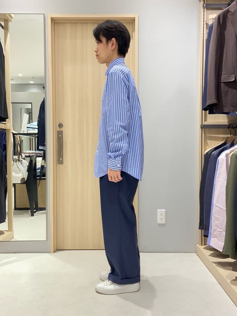 わいずみさんの「TAKEO KIKUCHI｜【Three by Three】シャイニーシャークピンヘッド ベスト / 3ピース対応」を使ったコーディネート