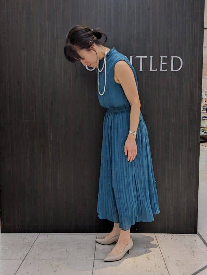 Rieさんの「UNTITLED｜【追加6/日本製】2連フェイクパールネックレス」を使ったコーディネート