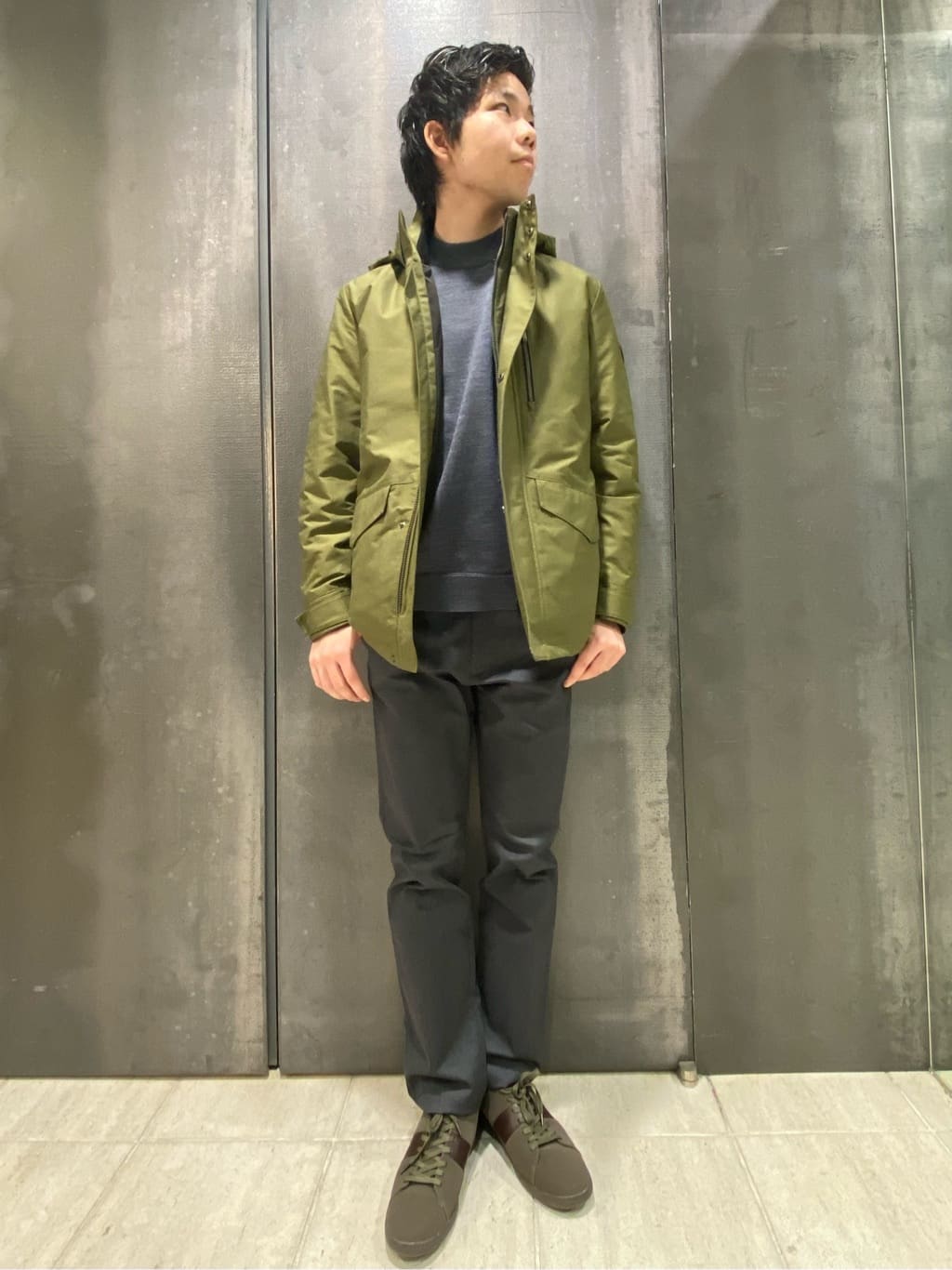 shoumaさんの「TAKEO KIKUCHI｜【Made in JAPAN】播州織 ヘリンボン ストレート パンツ」を使ったコーディネート