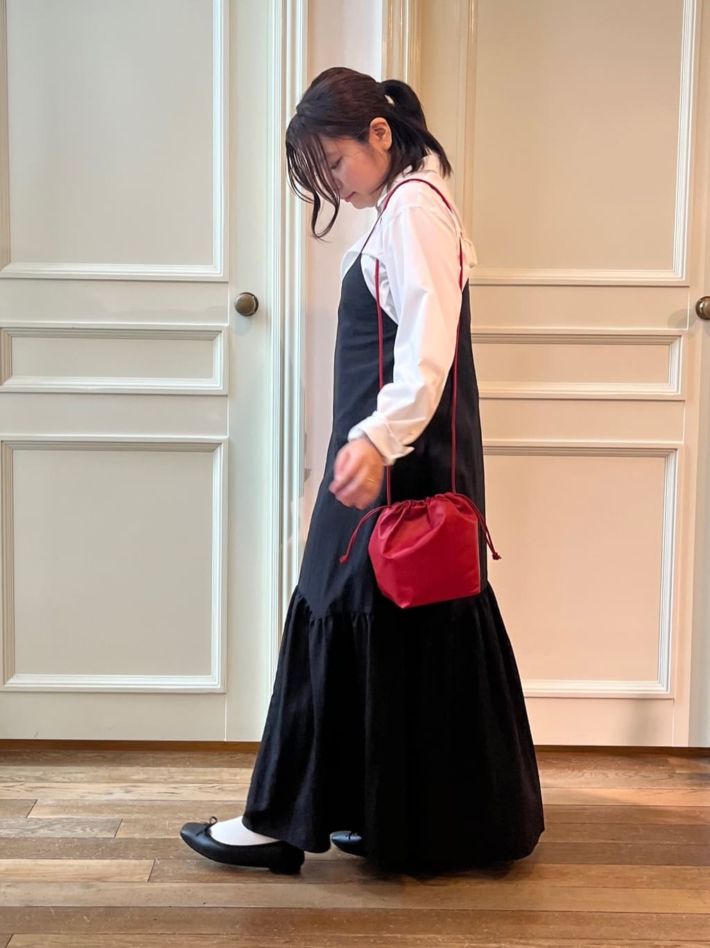 なべちゃんさんの「DRESSTERIOR｜◆ソフトレザーバレエシューズ」を使ったコーディネート