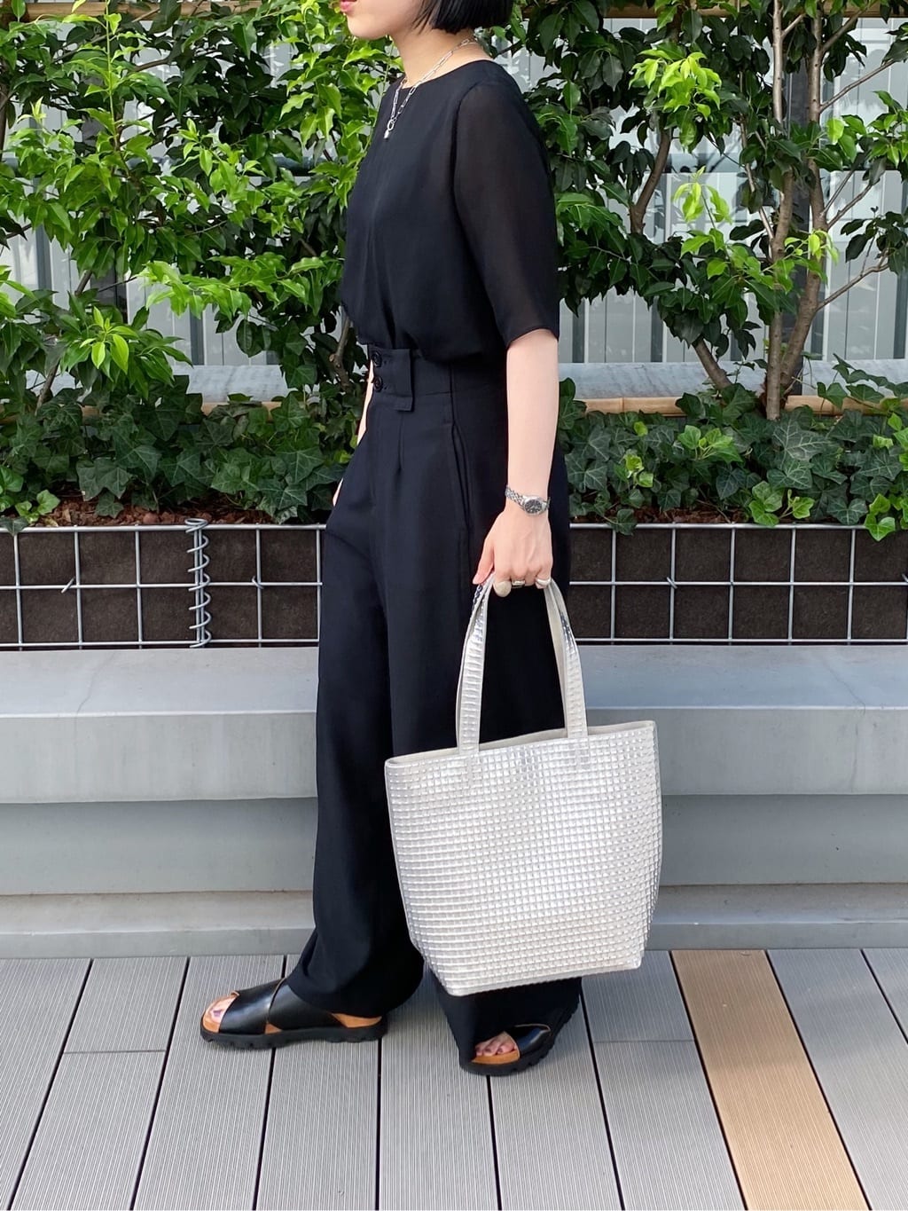 Uさんの「HIROKO HAYASHI｜ZANA(ザーナ)トートバッグM」を使ったコーディネート