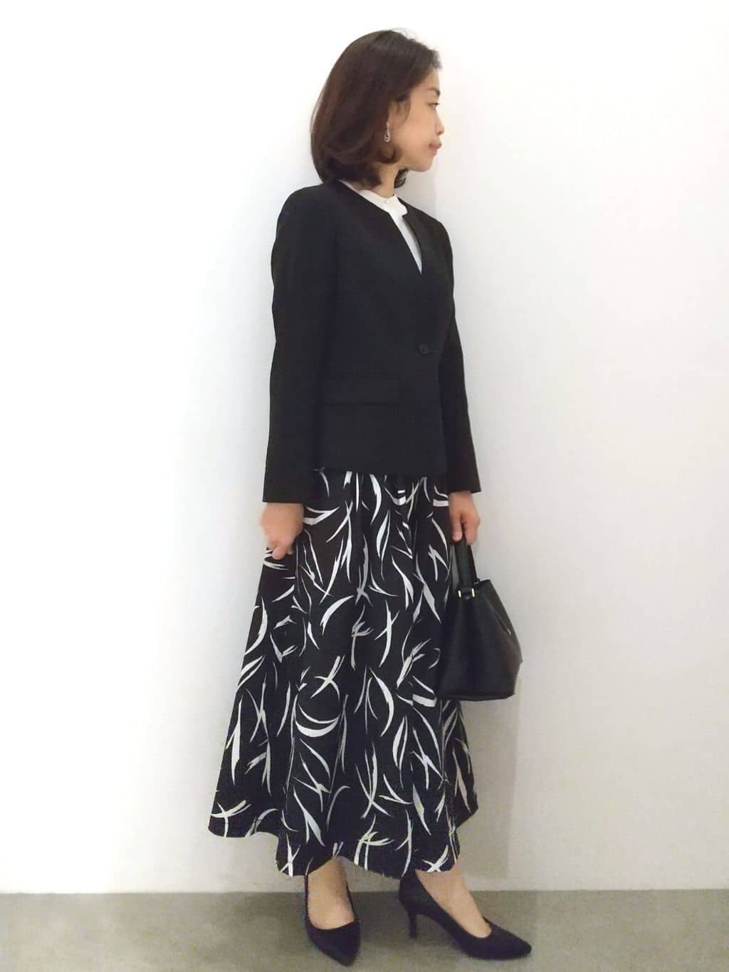 Matsuさんの「OPAQUE.CLIP｜【抗菌防臭加工/7cmヒール】ベーシックパンプス/通勤対応」を使ったコーディネート