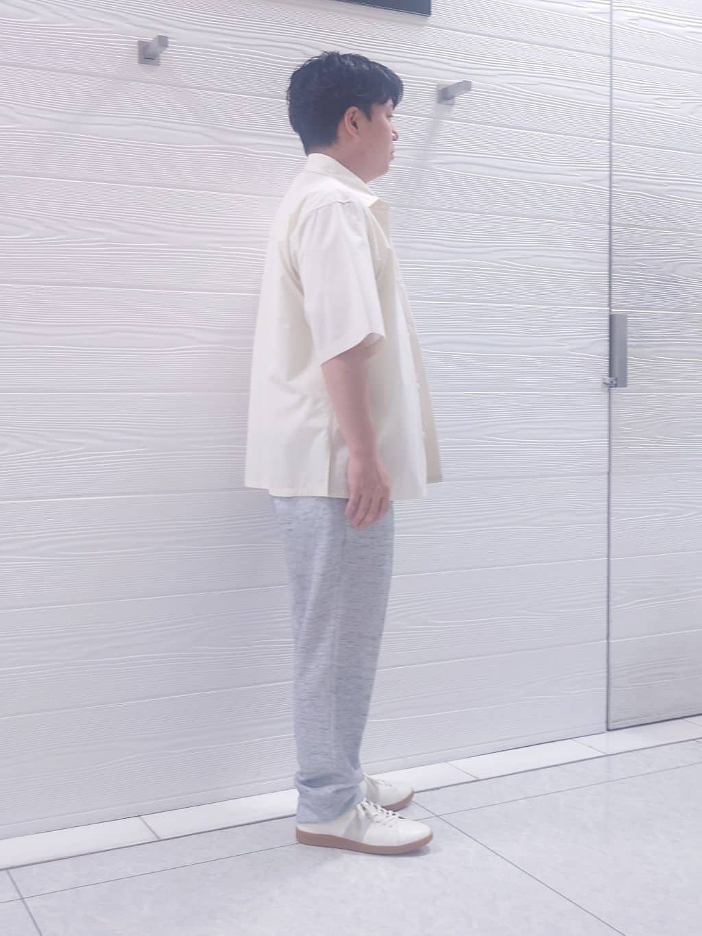 かずさんの「TAKEO KIKUCHI｜【抗菌防臭／5サイズ展開】ハイゲージポンチ Tシャツ」を使ったコーディネート