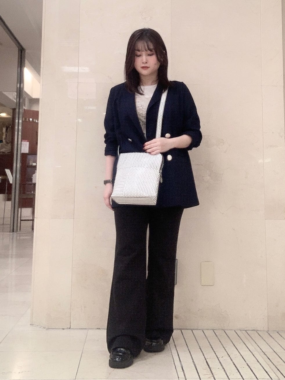 mさんの「HIROKO HAYASHI｜OTTICA（オッティカ）ショルダーバッグ」を使ったコーディネート