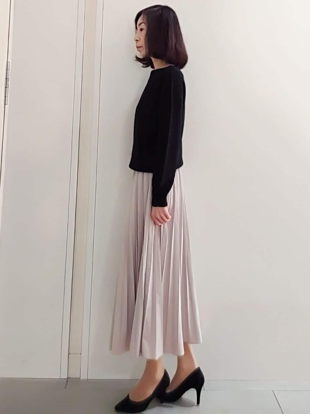 tocoさんの「COUP DE CHANCE｜【日本製】ロングフェイクパールネックレス3」を使ったコーディネート
