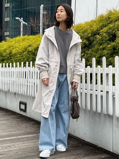 NAMIさんの「OPAQUE.CLIP｜CONVERSE キャンバス オールスター HI」を使ったコーディネート