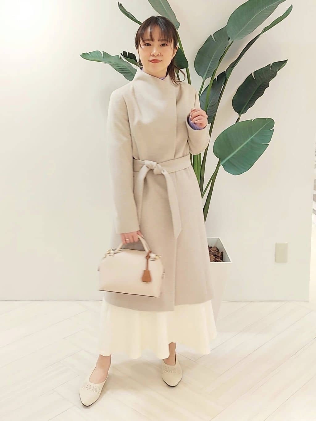 YuKaRiさんの「UNTITLED｜【日本製／2WAY衿】スタンドカラー ロングコート」を使ったコーディネート