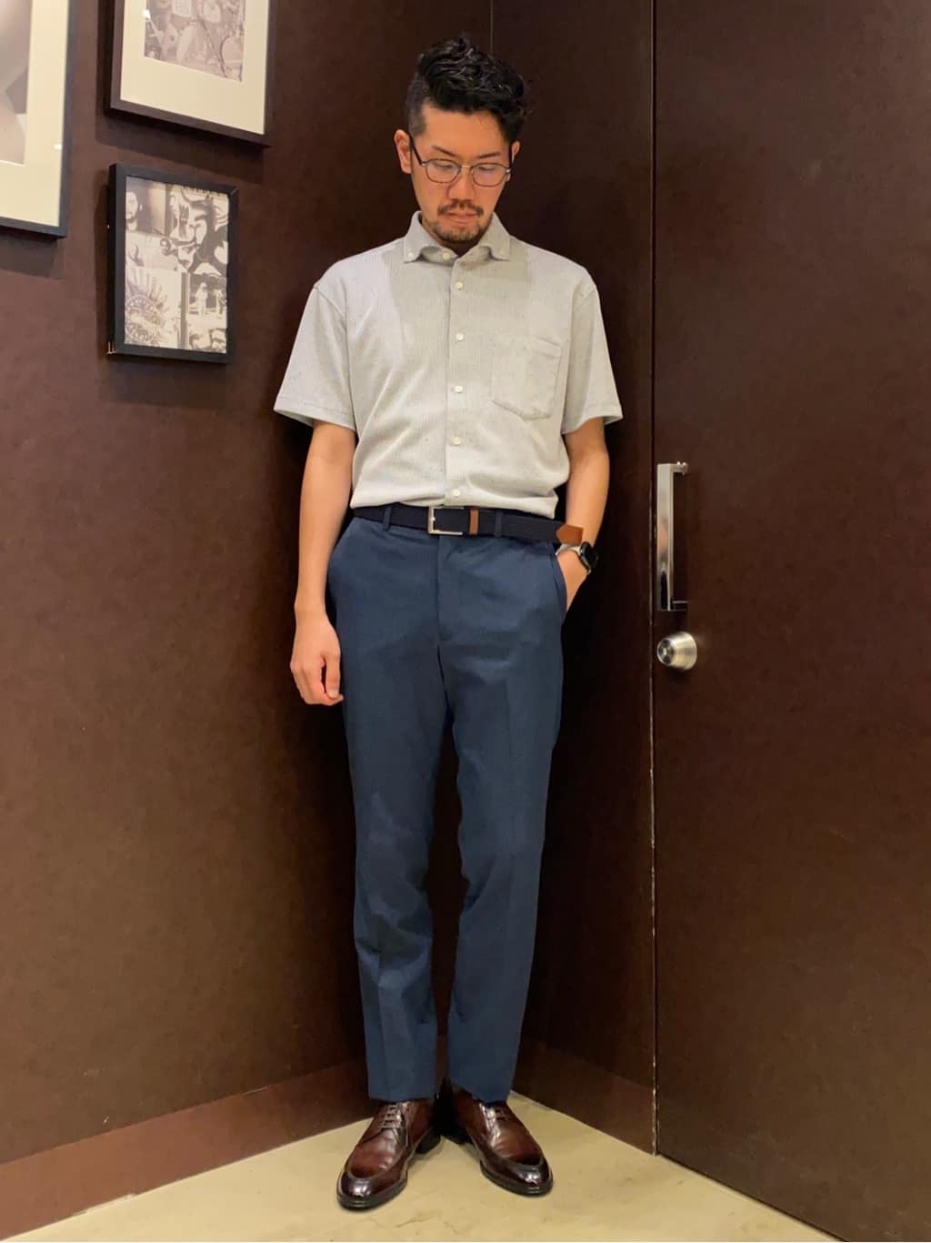 shuheiさんの「TAKEO KIKUCHI｜【抗菌防臭】COOL DOTS（R）ドビープリント パンツ」を使ったコーディネート